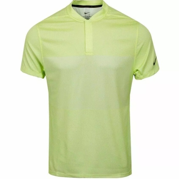 Nike X Tiger Woods DRIFIT ADV Polo Golf Shirt Men's Yellow Shirt XXL NEW - Picture 5 of 13